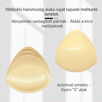 Mimanfen háromszög alakú, kétoldalas öntapadós melltartóbetét bikinihez – vastagított, légáteresztő, formázó betét