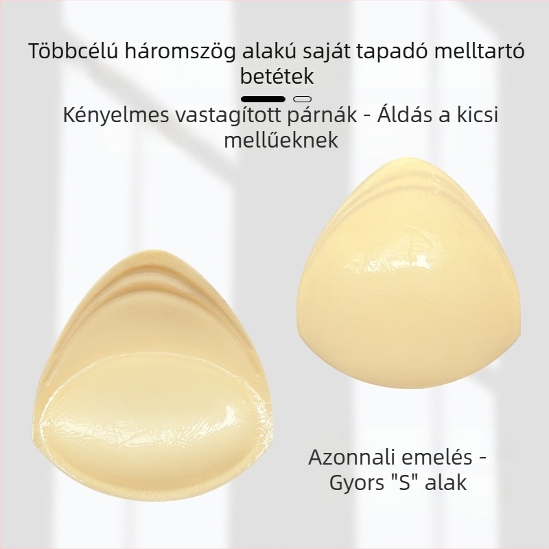 Mimanfen háromszög alakú, kétoldalas öntapadós melltartóbetét bikinihez – vastagított, légáteresztő, formázó betét