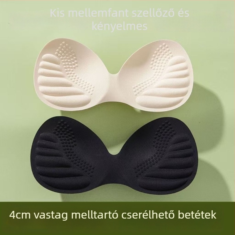 Egyrészes sportmelltartó levehető párnákal, pamut anyag, vastag töltés a hangsúlyosabb vonalért