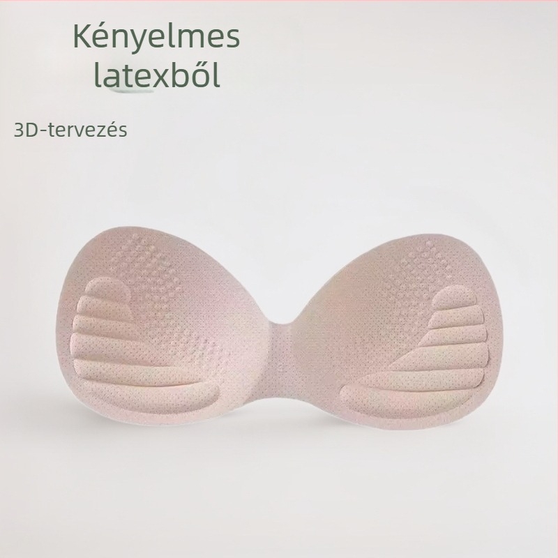 Nylonból készült tömörített melltartóbetét, egy darabból álló, átlátszó, lélegző, kör alakú mellbimbóformával