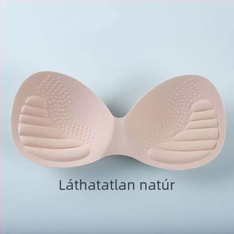Nylonból készült tömörített melltartóbetét, egy darabból álló, átlátszó, lélegző, kör alakú mellbimbóformával