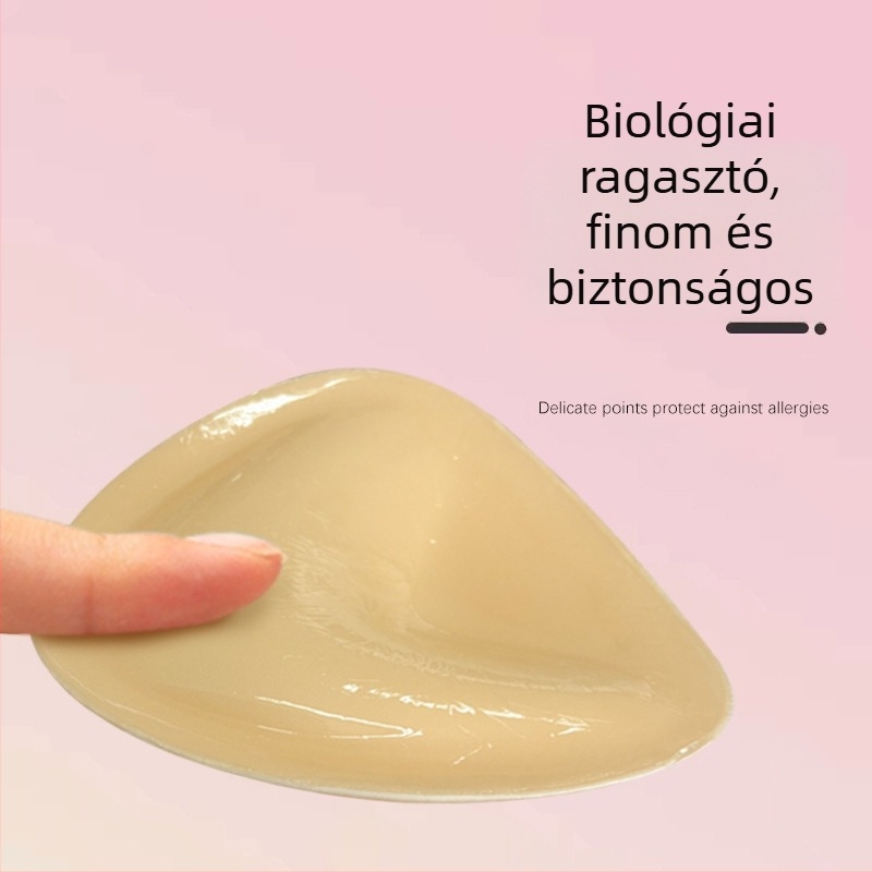 Szilikonból készült, kétoldalas önzáró V- alakú mellpárnák, kis mellekhez, formázó, vízálló, láthatatlan fehérnemű alatt, vastagított