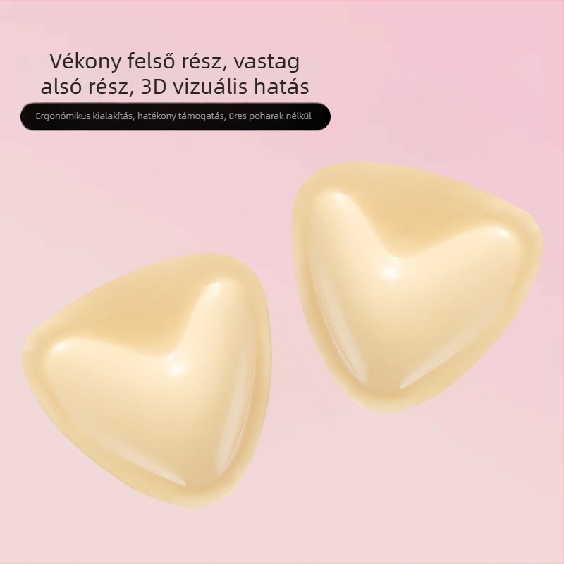 Szilikonból készült, kétoldalas önzáró V- alakú mellpárnák, kis mellekhez, formázó, vízálló, láthatatlan fehérnemű alatt, vastagított