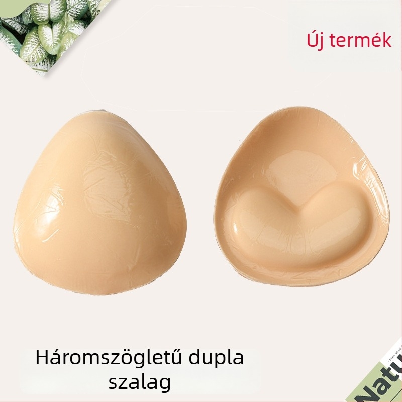 Mellszívó betét - szív alakú, öntapadós, kétoldalú vízálló, vastag pamutbetét