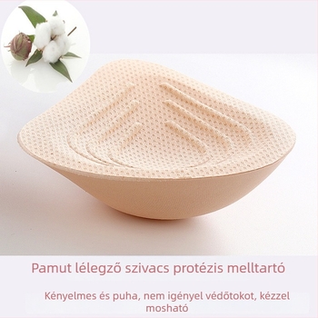 Könnyű pamut mellprotézis a korai posztoperatív időszakhoz, kézzel mosható, úszáshoz is alkalmas.