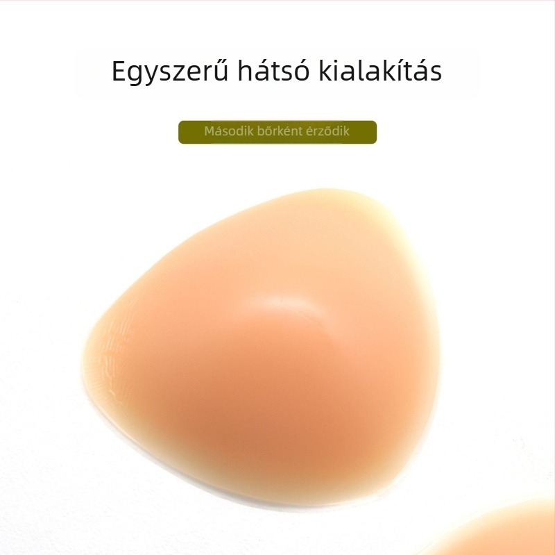 Szilikon háromszög melltámasz, vastagított, láthatatlan és diszkrét, növeli a dekoltázst, szív alakú alsónemű párna fürdőruhákhoz