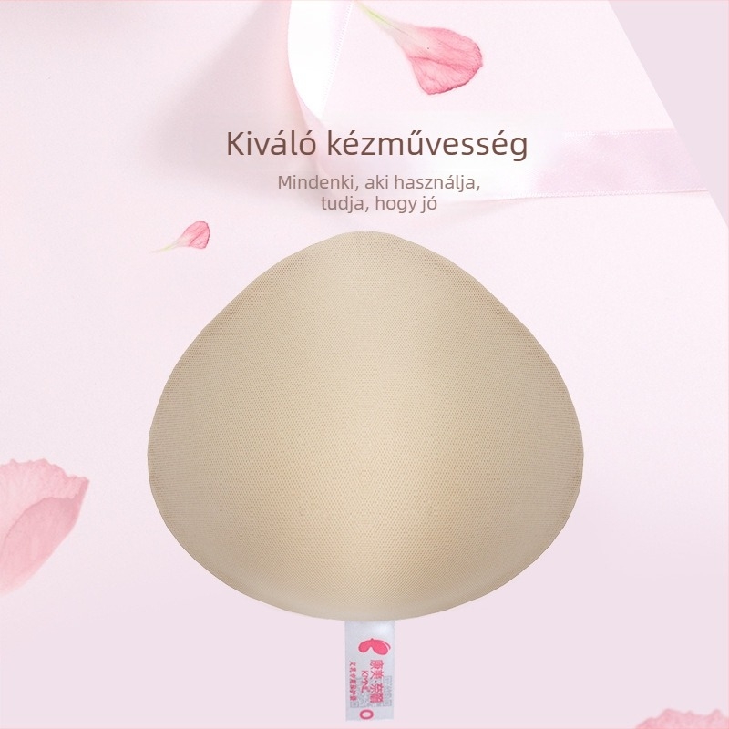 Protézis mellvédő burkolat – Háromszög alakú spirálmellkas párna, légáteresztő pamut, vékony átlátszó kialakítás