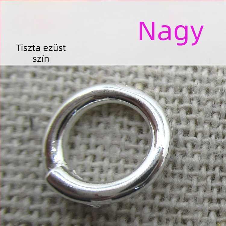 DIY ékszerkellékek – 925 ezüst, nyitott körzár és medál, polírozott felület