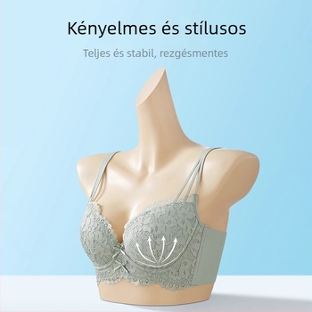 Melltartó, 3/4 kosár, vékony formázott kosarak, nejlon anyag, fixált dupla vállpántok, hátul három sor csat