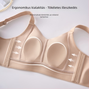 Varrás nélküli ultra vékony melltartó, teljes kosár, nyúlfül alakú kosár, állítható pántok, anti-megereszkedés, légáteresztő anyag