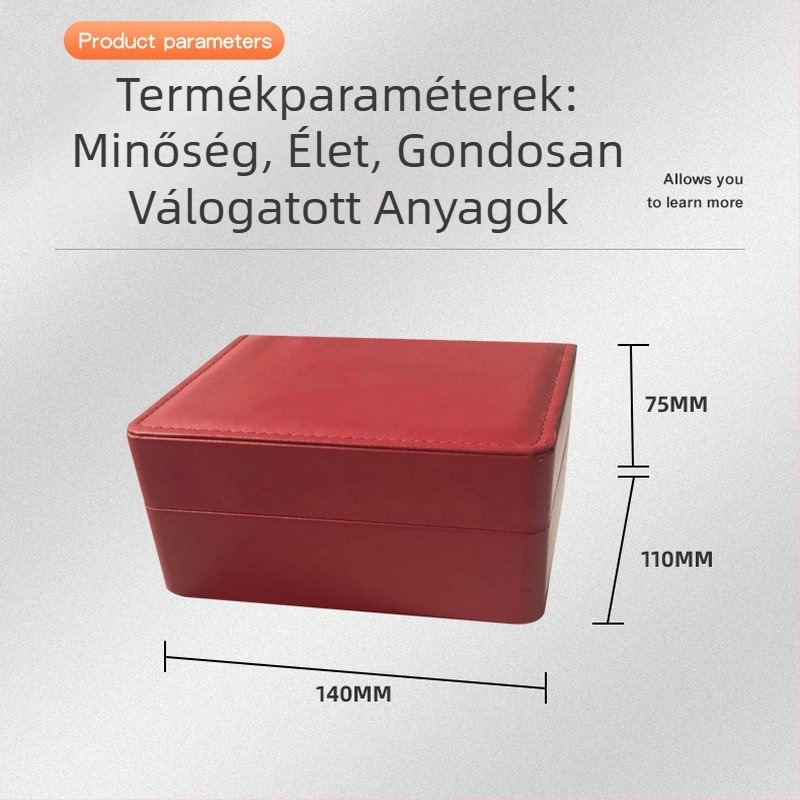 PU hajlított fedelű óradoboz ékszer-bemutatóval – Anyag: Kompozit anyagok, Csomagolás típusa: Doboz, Márka: Yuxiang, Ékszer csomagolás