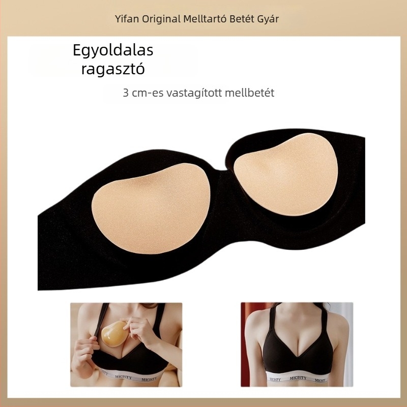 Öntapadó szilikon mellszívó betétek, vastagított betétek a bikini felsőjéhez, női alsónemű