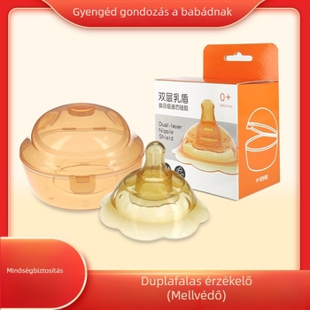 Kettős rétegű szilikon mellvéd szoptatáshoz – védelem a mellbimbóhoz, belső üreg