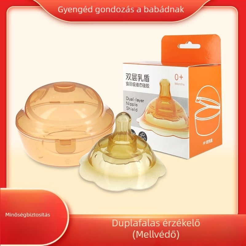 Kettős rétegű szilikon mellvéd szoptatáshoz – védelem a mellbimbóhoz, belső üreg