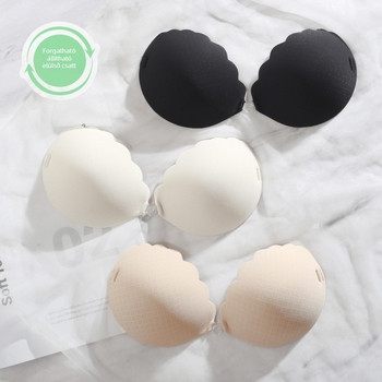 Szilikon melltapasz, láthatatlan, vékony, csipkés dizájn, kör alakú forma