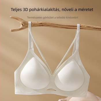 Leopárd mintás nylon melltartó, 3/4 kosár, varrat nélküli, lélegző hátsó rész, anti-nyúlás, hátul két sor kapocs