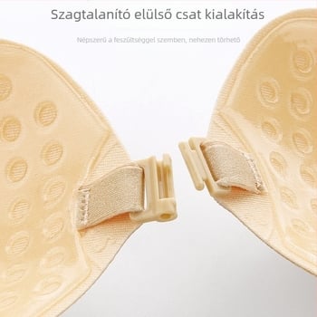 Mangó alakú melltartó tapasz menyasszonyi fotózáshoz, ruhához illeszkedő pántokkal, push-up hatású szilikon tapasz, varrás nélküli láthatatlan melltartó