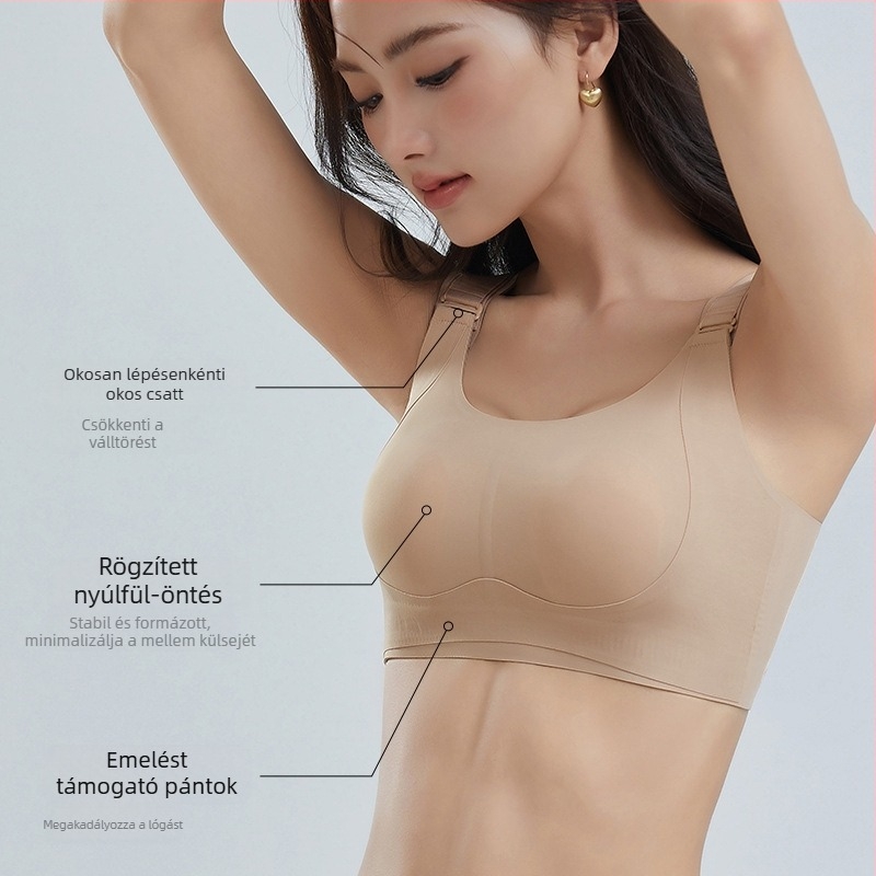 Állítható Push-Up melltartó nyuszi-fül kosarakkal, légáteresztő nylon, összegyűjtés és emelés