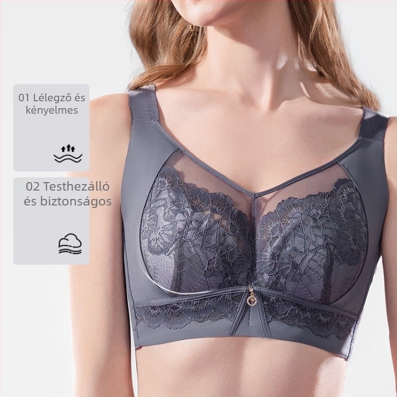 Mulberry-selyemből készült női melltartó, teljes kosár, oldalsó formázás, állítható pántokkal, push-up, lógás elleni