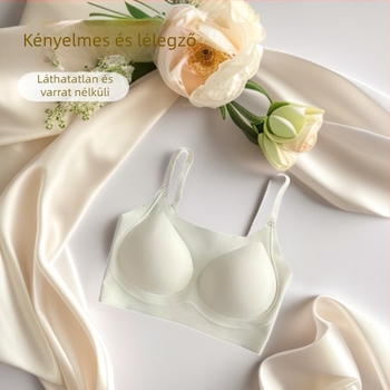 Drót nélküli sportmelltartó, seamless, lélegző, 3/4 kosár, nylonból formázott kosár, belső spandex bélés
