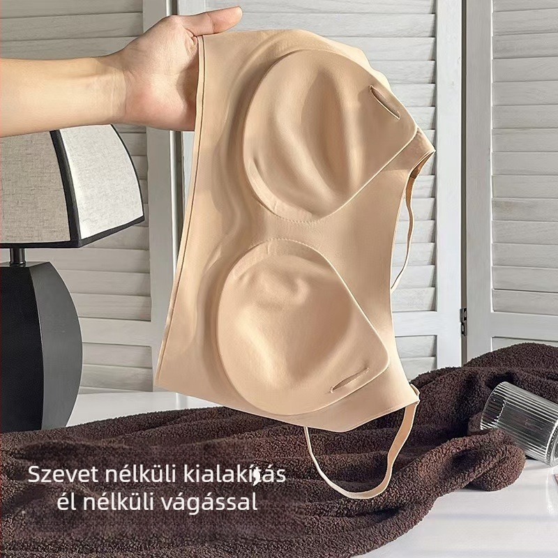 Drót nélküli sportmelltartó, seamless, lélegző, 3/4 kosár, nylonból formázott kosár, belső spandex bélés