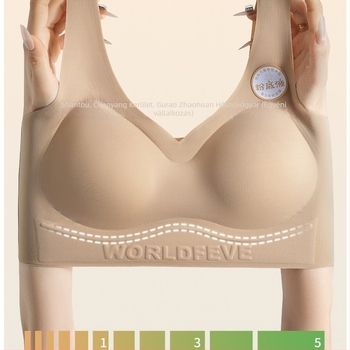 Nylon mellény-stílusú melltartó varrat nélküli, push-up, teljes kosár, vékony formázott kosár, habos kosár, pamut bélés, rögzített dupla pántok