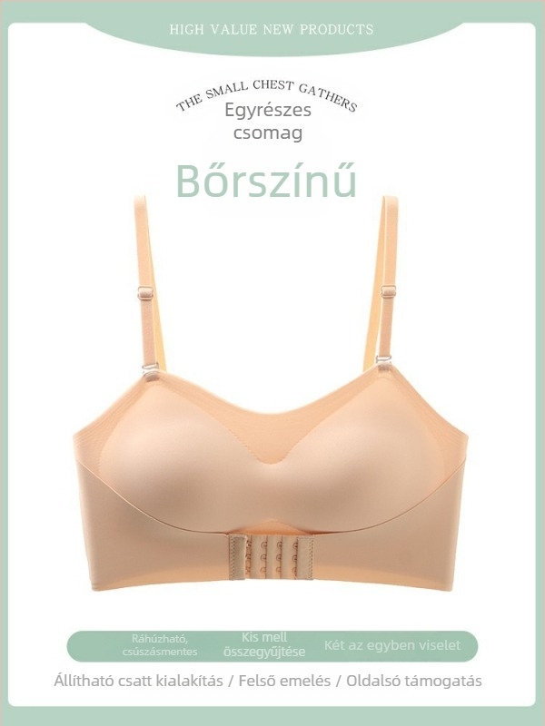 Vállpánt nélküli melltartó, 3/4 kosár, vékony formázó kosár, acélgyűrű nélküli, Nylon anyag