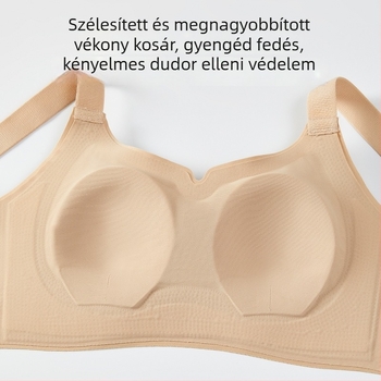 Sima, teljes kosárú melltartó, puha támasztékkal, vékony formázott kosarak, merevítő nélkül, diszkrét viselet alatt