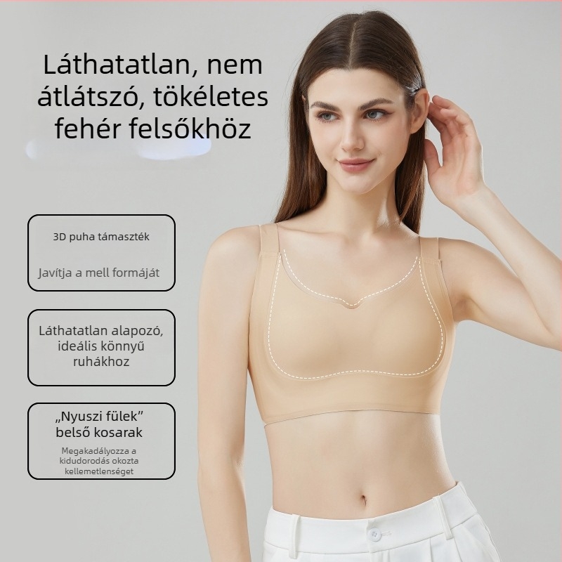 Sima, teljes kosárú melltartó, puha támasztékkal, vékony formázott kosarak, merevítő nélkül, diszkrét viselet alatt
