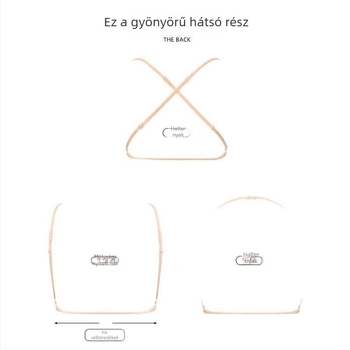 Elöl záródó melltartó, keresztpántos halter nyakú, hátsó rész nélküli, vezeték nélküli, pamut anyag