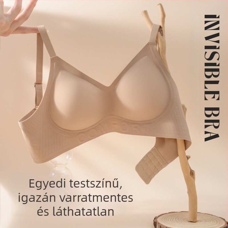 Láthatatlan, vezeték nélküli melltartó nőknek, oldalsó formázással, enyhe emeléssel, puha támasz, varrás nélküli
