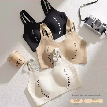 Sima varrat nélküli melltartó push-up funkcióval, légáteresztő, hátsó formázás
