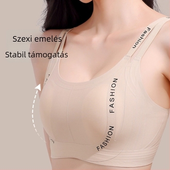 Sima varrat nélküli melltartó push-up funkcióval, légáteresztő, hátsó formázás
