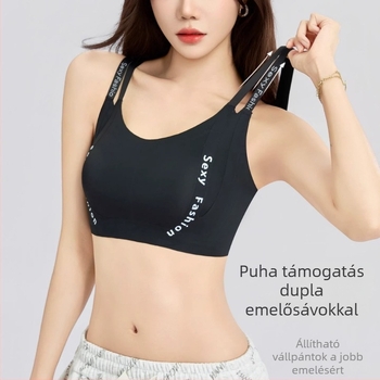 Sima varrat nélküli melltartó push-up funkcióval, légáteresztő, hátsó formázás