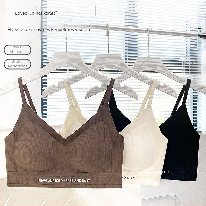 Nylon anyagú melltartó-vest, 3/4 kosár, vékony formázott kosár, rögzített kettős vállpántok, lélegző kényelem