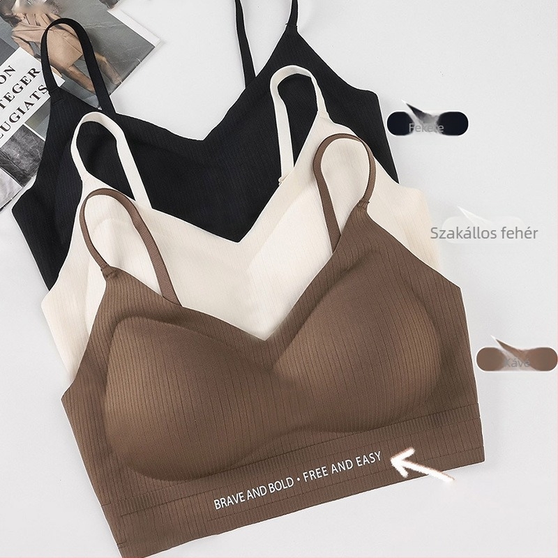 Nylon anyagú melltartó-vest, 3/4 kosár, vékony formázott kosár, rögzített kettős vállpántok, lélegző kényelem