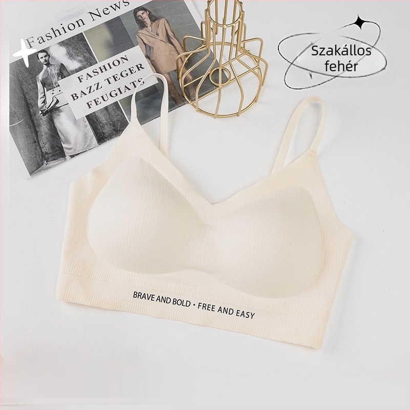 Nylon anyagú melltartó-vest, 3/4 kosár, vékony formázott kosár, rögzített kettős vállpántok, lélegző kényelem