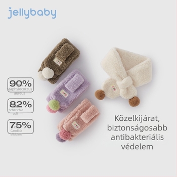 Uniszex plüss sál bélelt, téli meleg, poliészter >96%, kereszt-nyakvédő