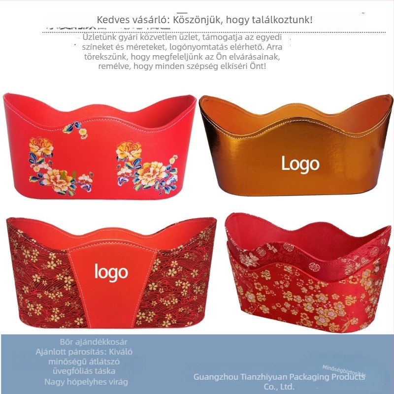 2026 Vintage Esküvői Ajándék Kosár Brokád Szövetből, Gyümölcs Kosár, Elegáns Újévi Csomagolás