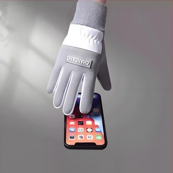 Gyerek téli kesztyű hóban játszáshoz velúr bélésű, vastag szigeteléssel, vízálló, osztott ujjas, uniszex