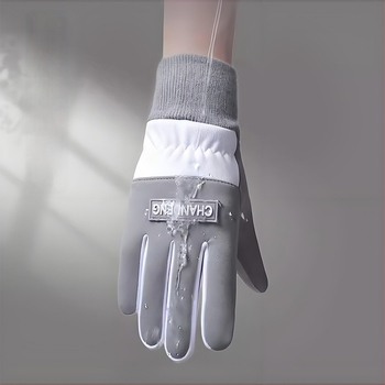 Gyerek téli kesztyű hóban játszáshoz velúr bélésű, vastag szigeteléssel, vízálló, osztott ujjas, uniszex