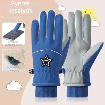 Uniszex téli síkesztyűk - vízálló, szélálló, meleg, érintőképernyő-kompatibilis, szétválasztott ujjak