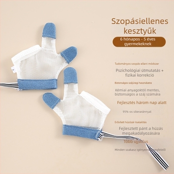 Gyermekeknek szánt harapásgátló ujjvédő kesztyűk – uniszex, csúszásmentes, mindazokra az évszakokra, 2025 tavasz