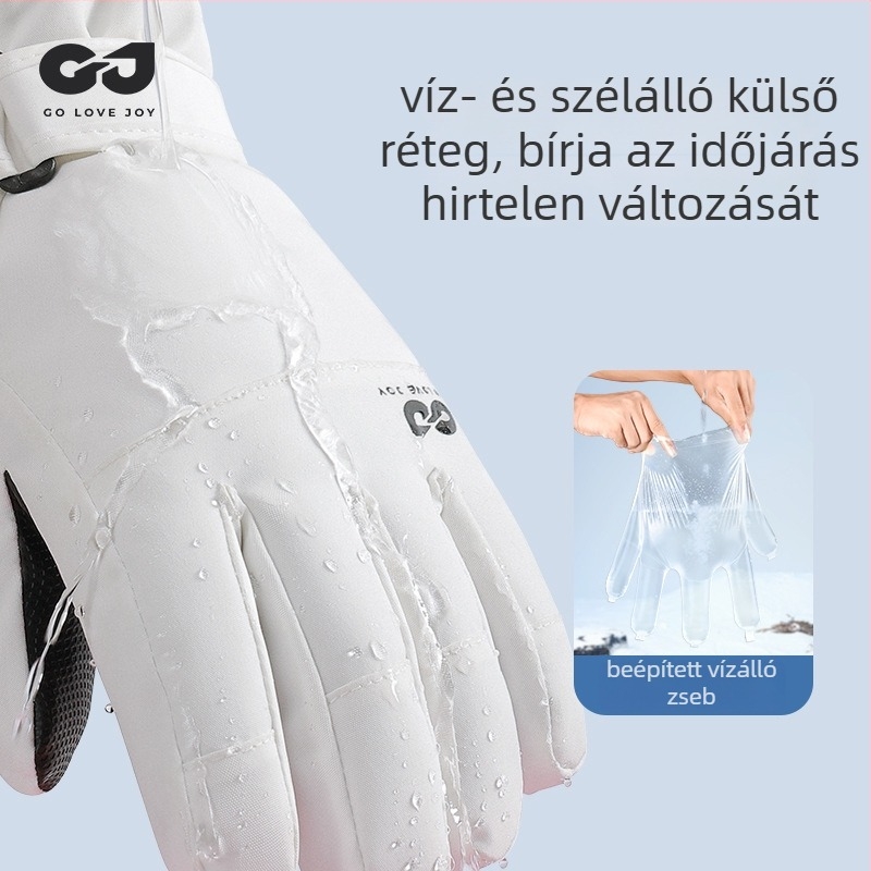 Gyerekek síkesztyűi, fiúknak és lányoknak, 3M fleece-béléssel, meleg, szél- és vízálló DRST39