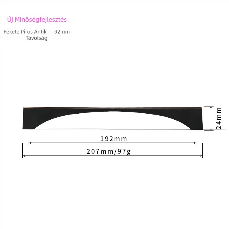 Skandináv stílusú ruhásszekrény/öltöző ajtó fogantyú – modern minimalist stílus, cink ötvözet, elektroplakolás, modell 96