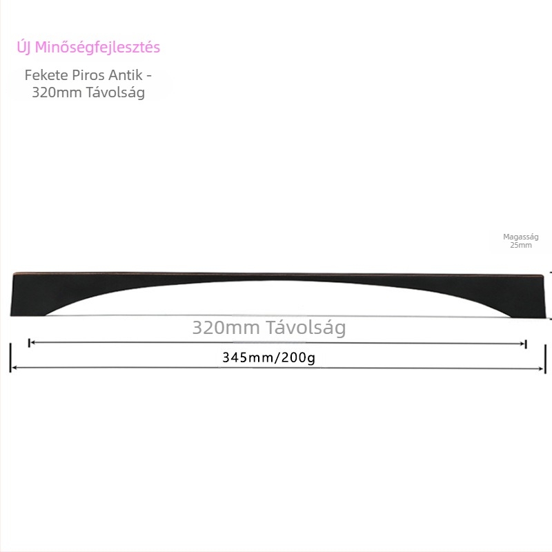 Skandináv stílusú ruhásszekrény/öltöző ajtó fogantyú – modern minimalist stílus, cink ötvözet, elektroplakolás, modell 96