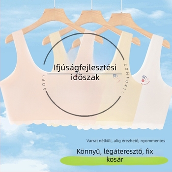 Jégselyem varrat nélküli melltartó, lélegző és kényelmes, nyári vékony top fix kosaras kupákkal