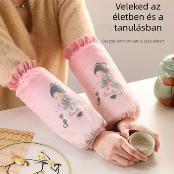 Karikatúra hímzéssel díszített ujjvégek, anyag: memóriás szövet + géz, vízálló