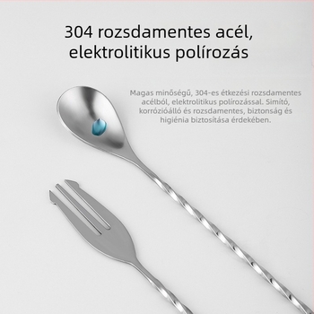 Rozsdamentes acél bárkanál koktélkeveréshez, Agig márka, testreszabható, felület vízpolírozott