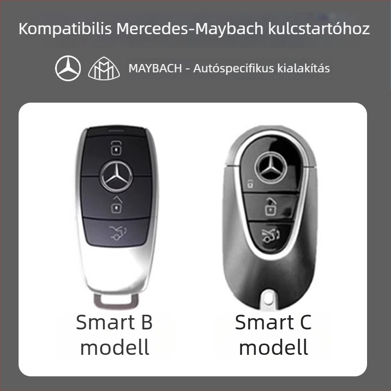 Kulcstartó Maybach és Mercedes‑Benz számára – minimalist zinc-ötvözet tok, kompatibil S‑osztály S450L/S480/S500L, GLS, C260L | Termékkód TB-781658809820
